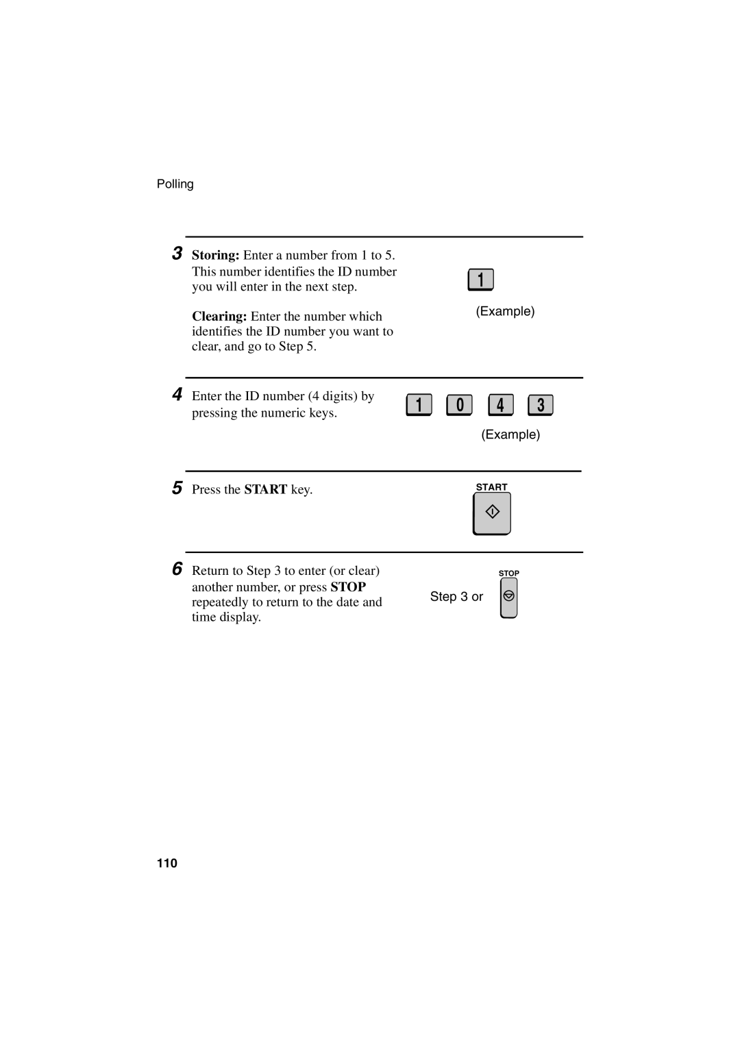 Sharp FO-6700 operation manual Enter the ID number 4 digits by Pressing the numeric keys 