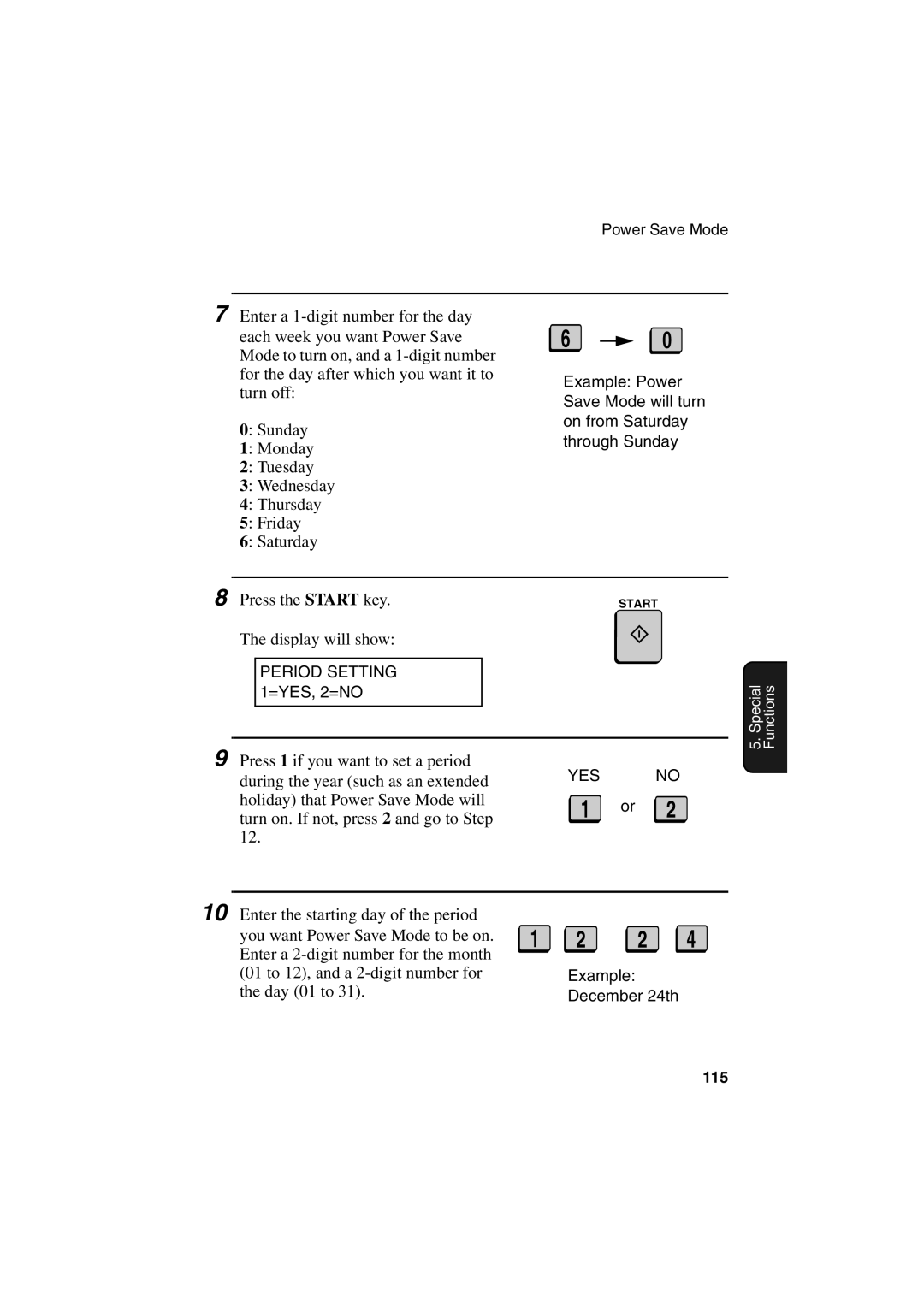 Sharp FO-6700 operation manual Press 1 if you want to set a period 