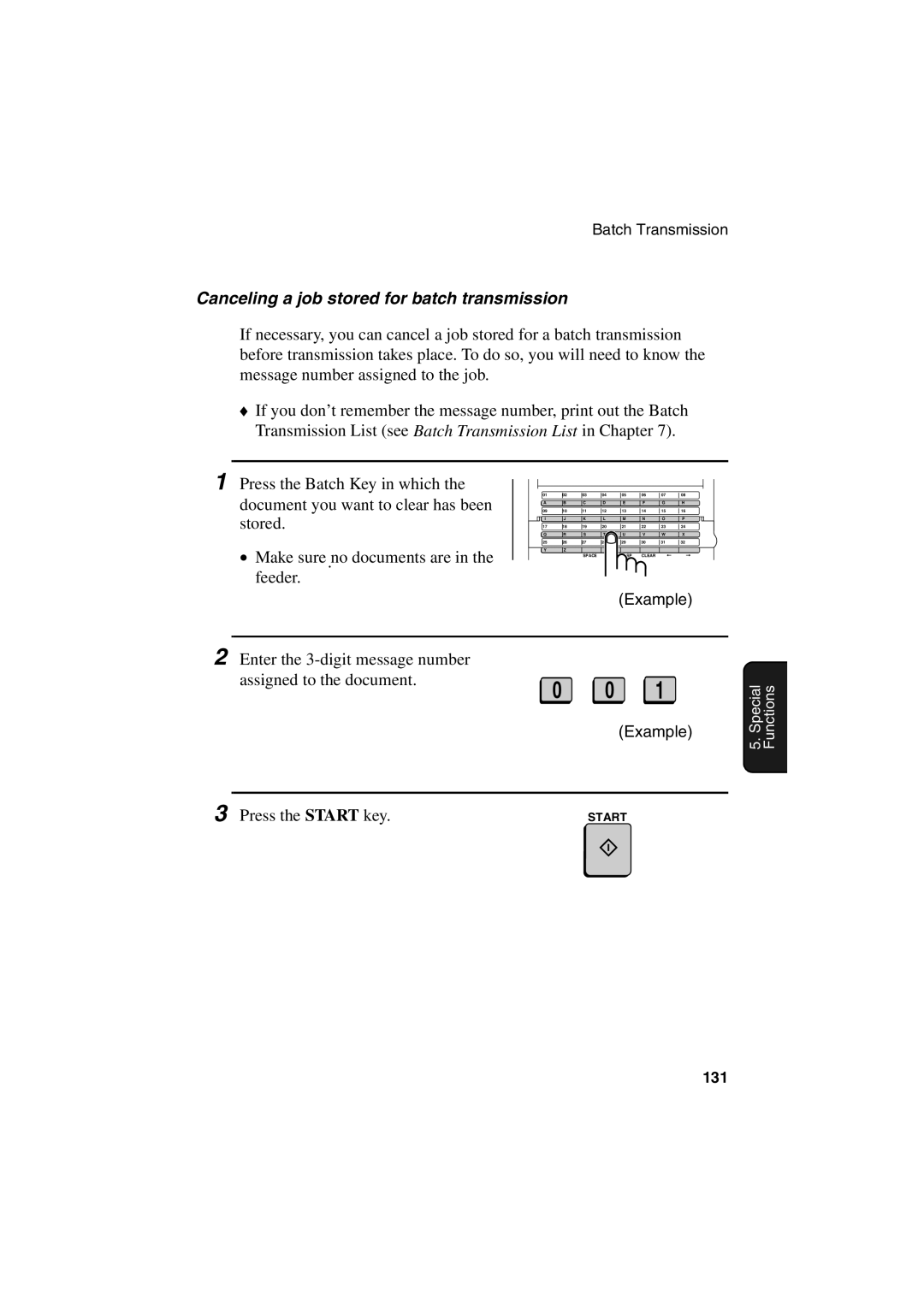 Sharp FO-6700 operation manual Canceling a job stored for batch transmission 