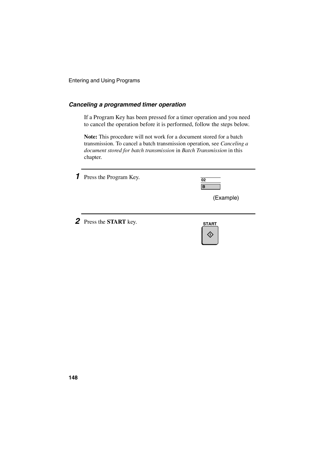 Sharp FO-6700 operation manual Canceling a programmed timer operation 