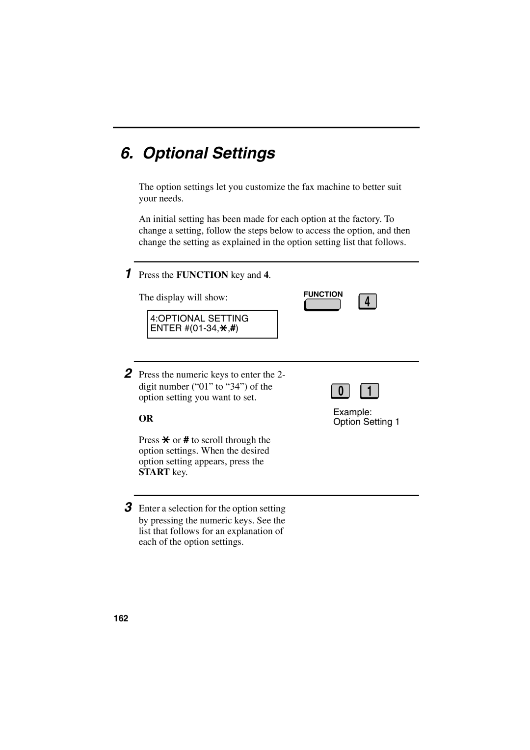 Sharp FO-6700 operation manual Optional Settings 