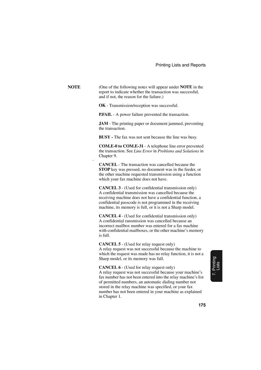 Sharp FO-6700 operation manual 175 