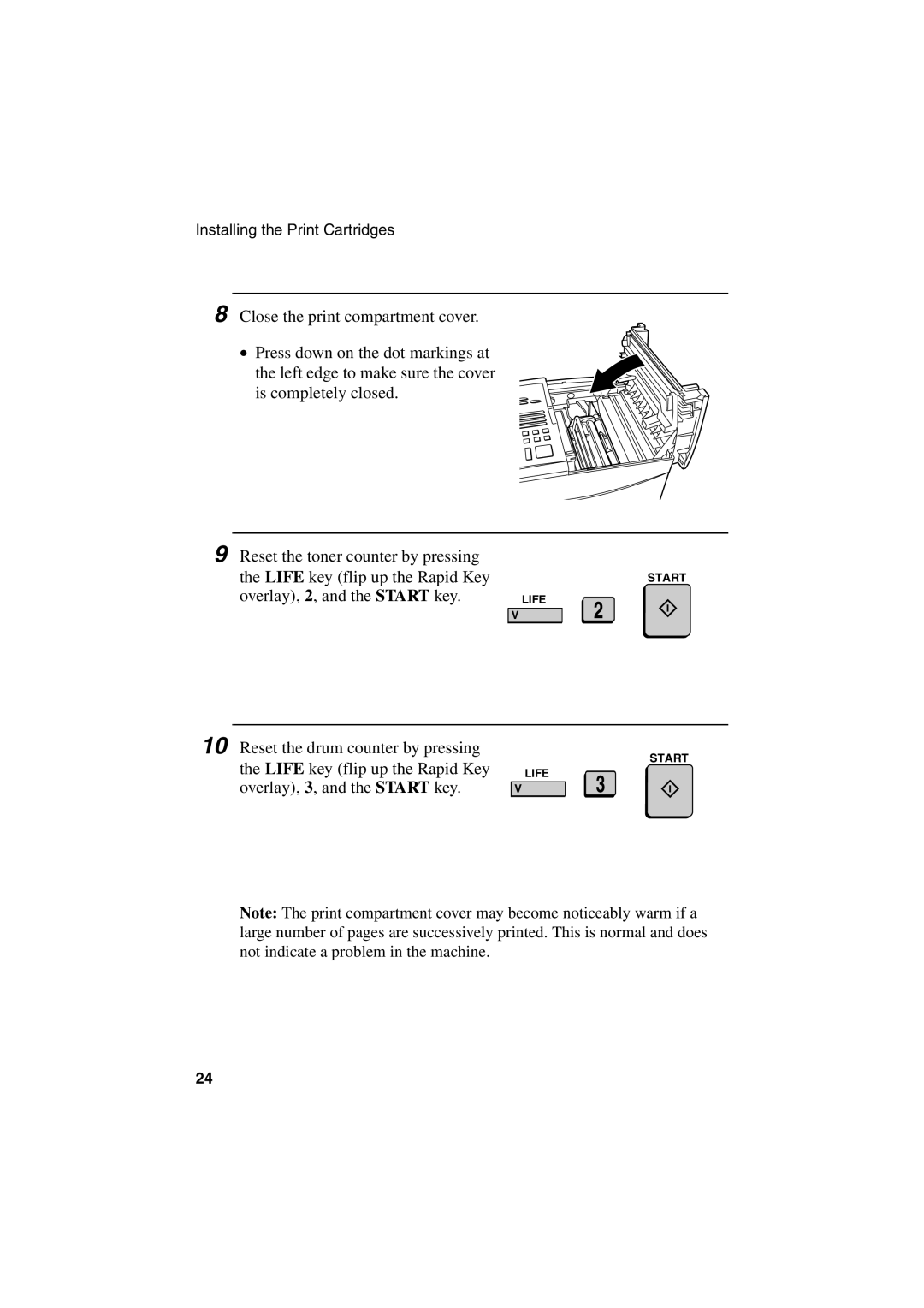 Sharp FO-6700 operation manual Overlay, 2, and the Start key 