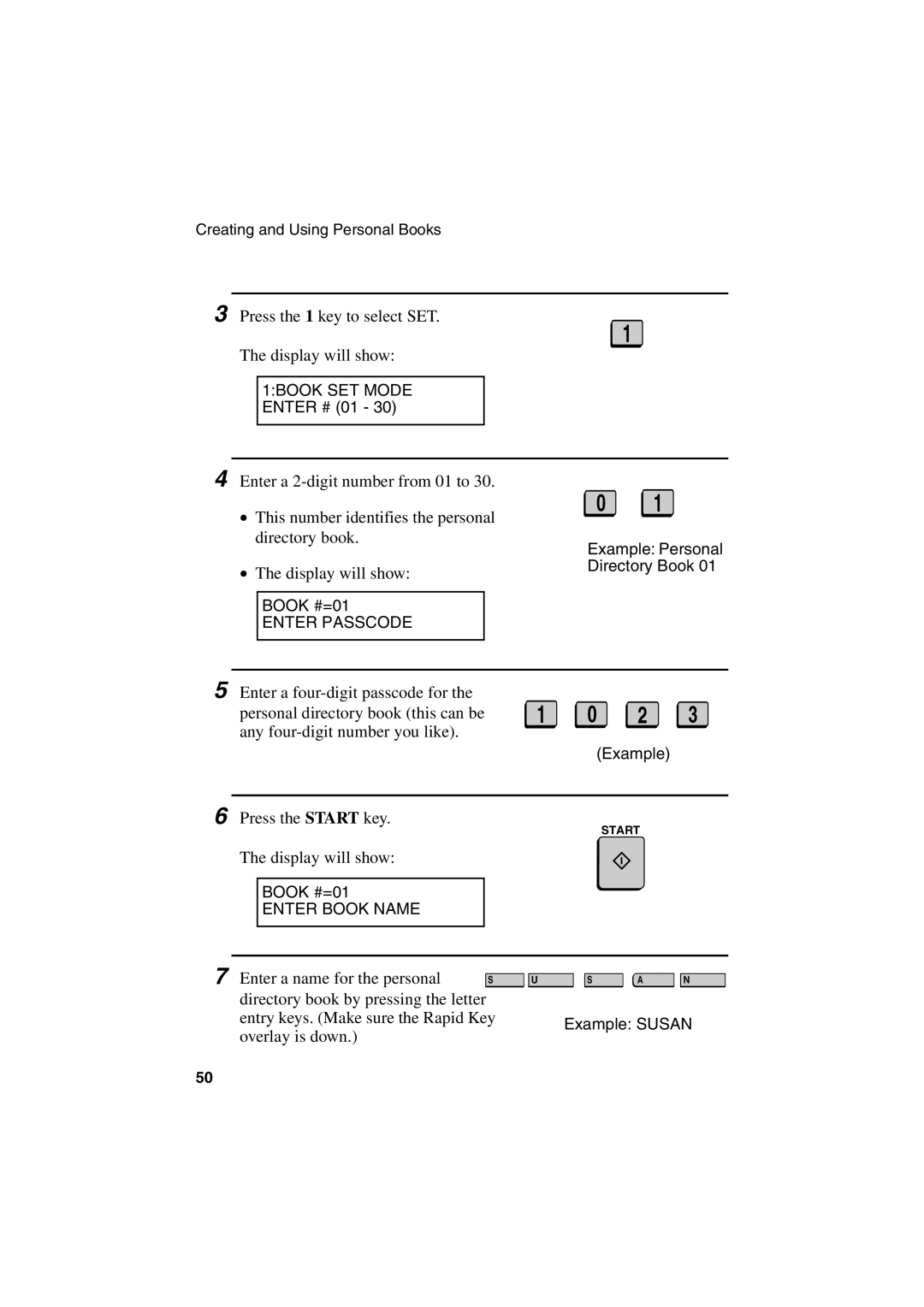 Sharp FO-6700 operation manual Enter a name for the personal 