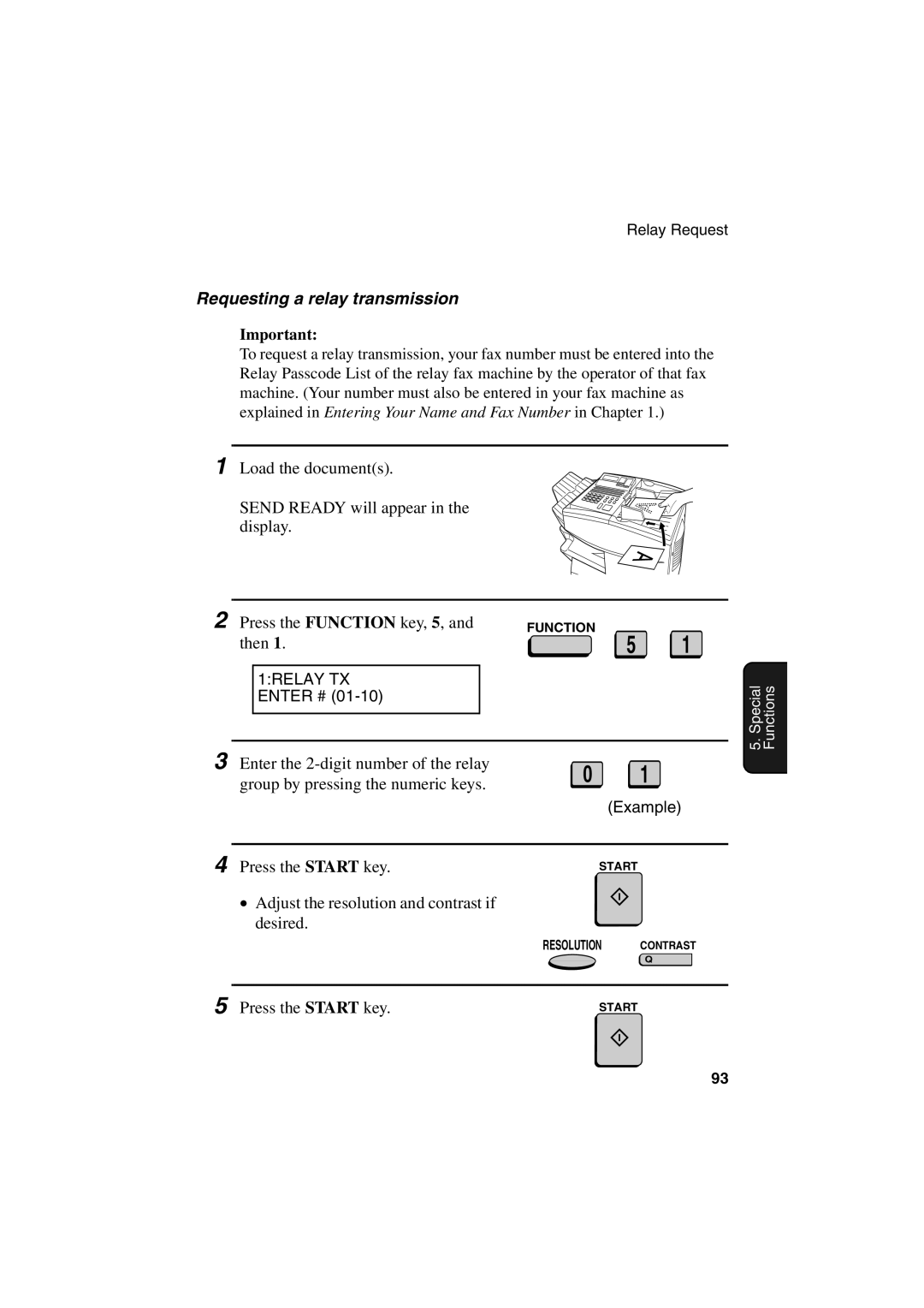 Sharp FO-6700 operation manual Requesting a relay transmission 