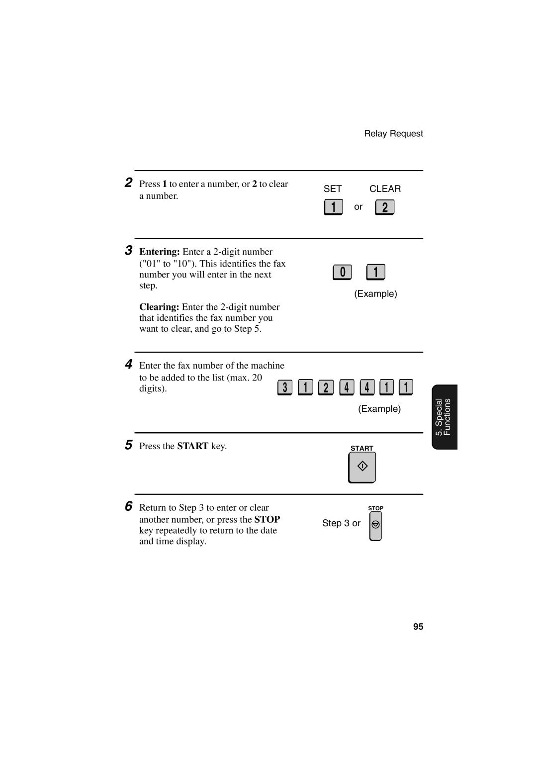 Sharp FO-6700 operation manual Press 1 to enter a number, or 2 to clear 