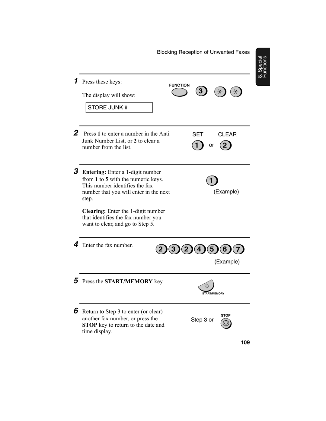 Sharp FO-775L manual Press 1 to enter a number in the Anti 