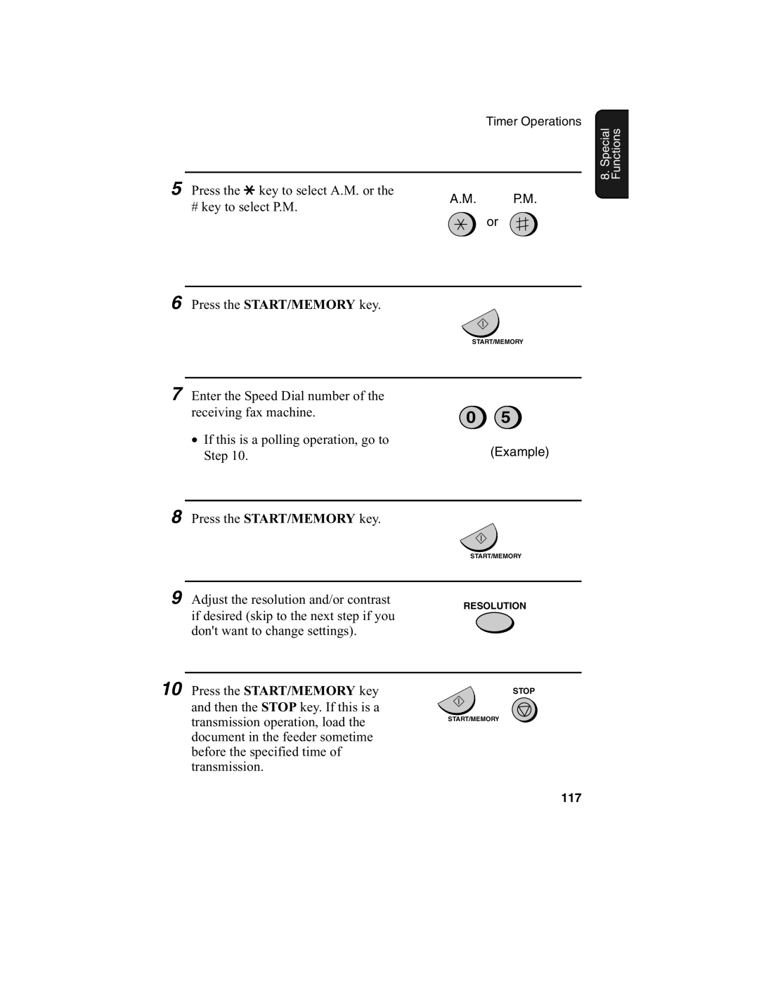 Sharp FO-775L manual Press the * key to select A.M. or # key to select P.M 