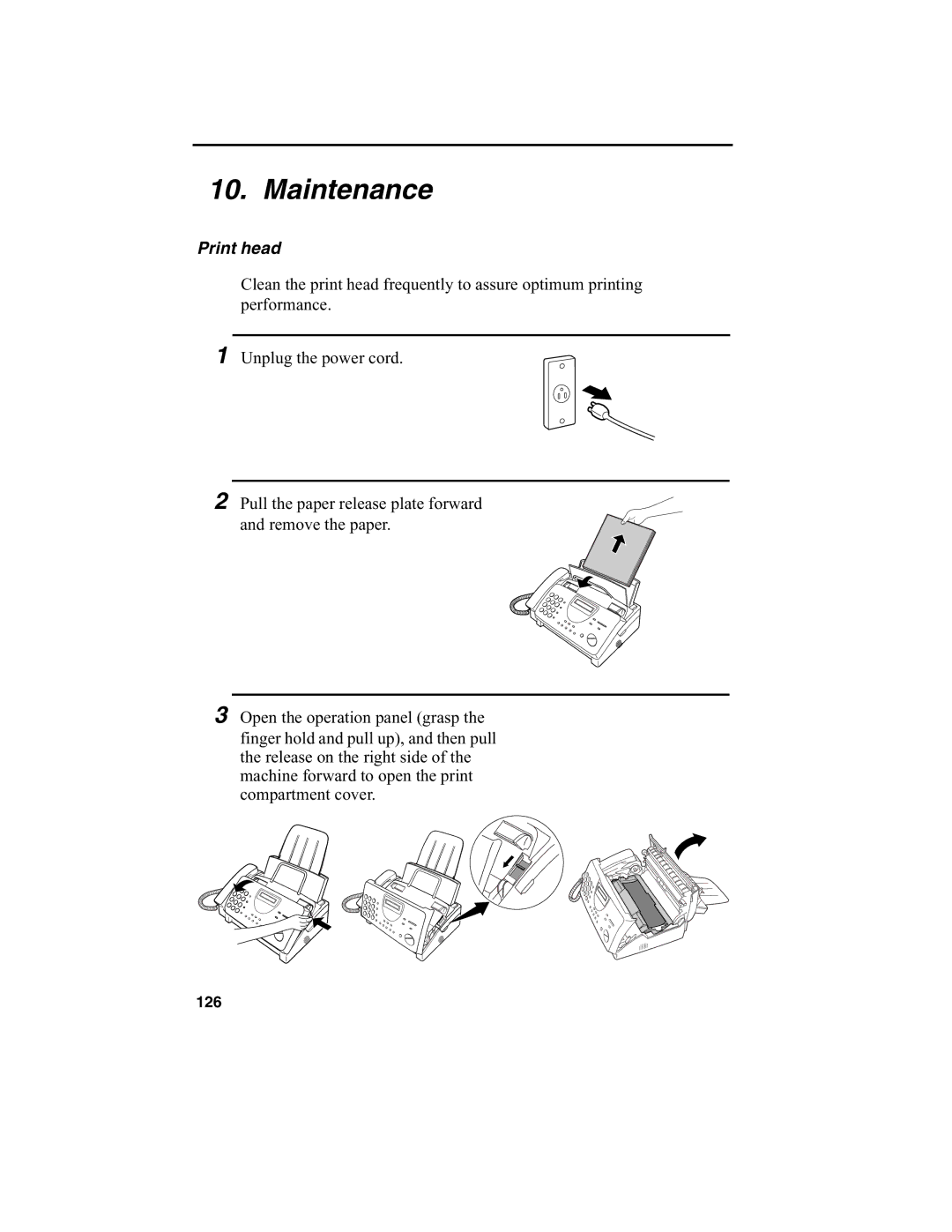 Sharp FO-775L manual Maintenance, Print head 