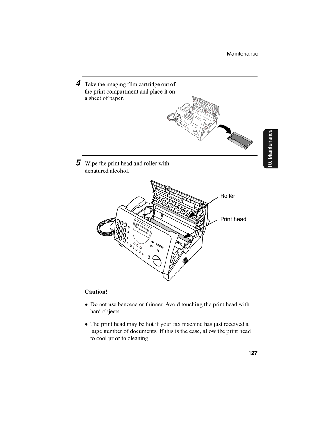 Sharp FO-775L manual Roller Print head 