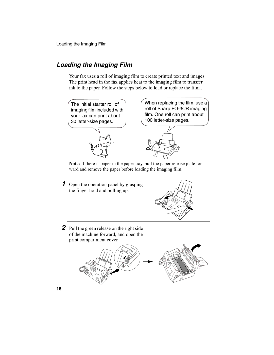 Sharp FO-775L manual Loading the Imaging Film 