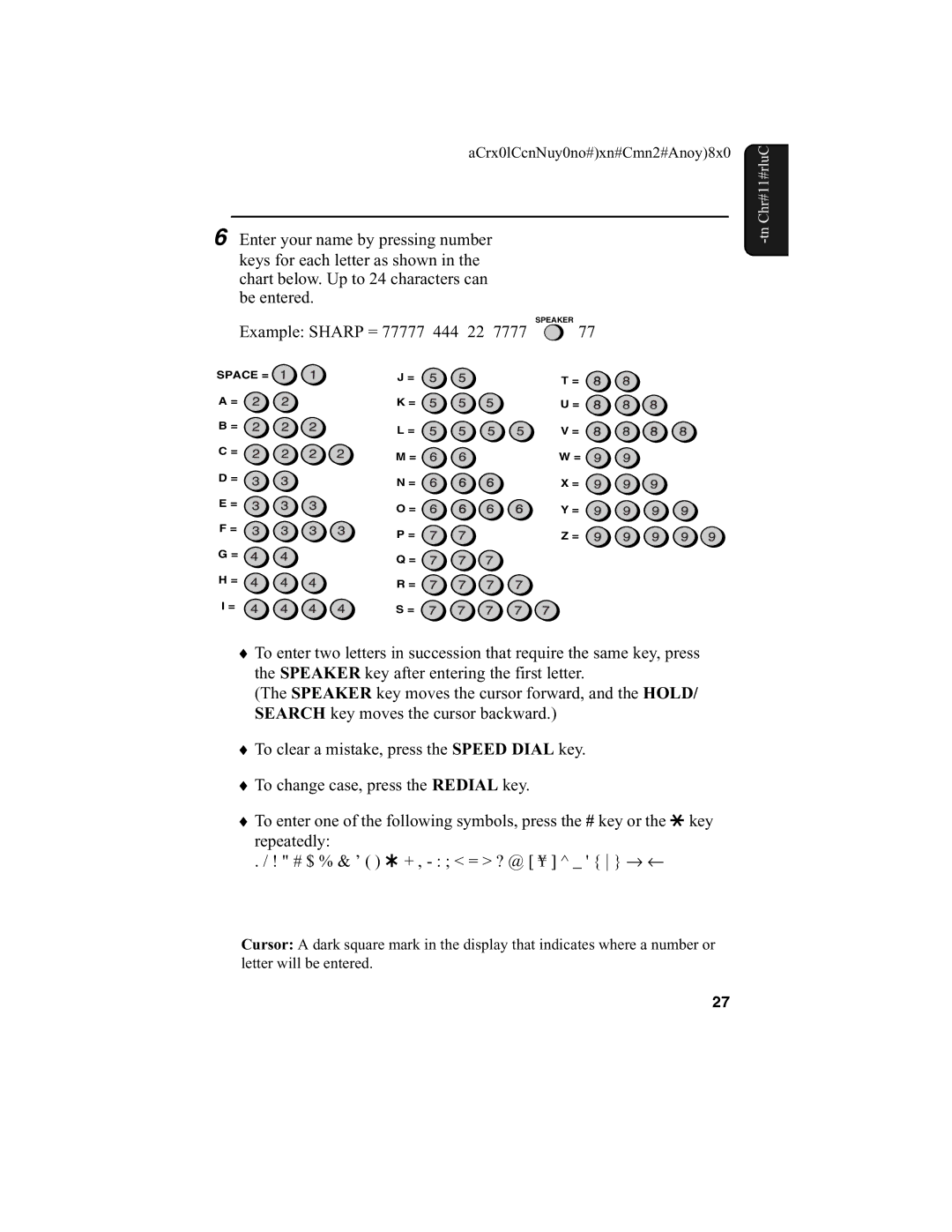 Sharp FO-775L manual Example Sharp = 77777 444 22 