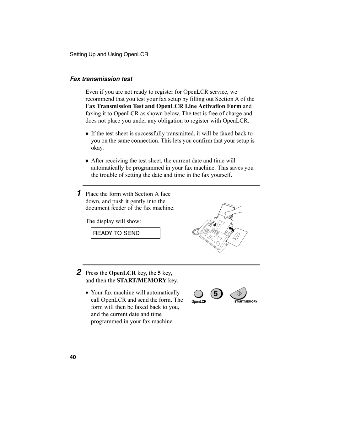 Sharp FO-775L manual Fax transmission test 