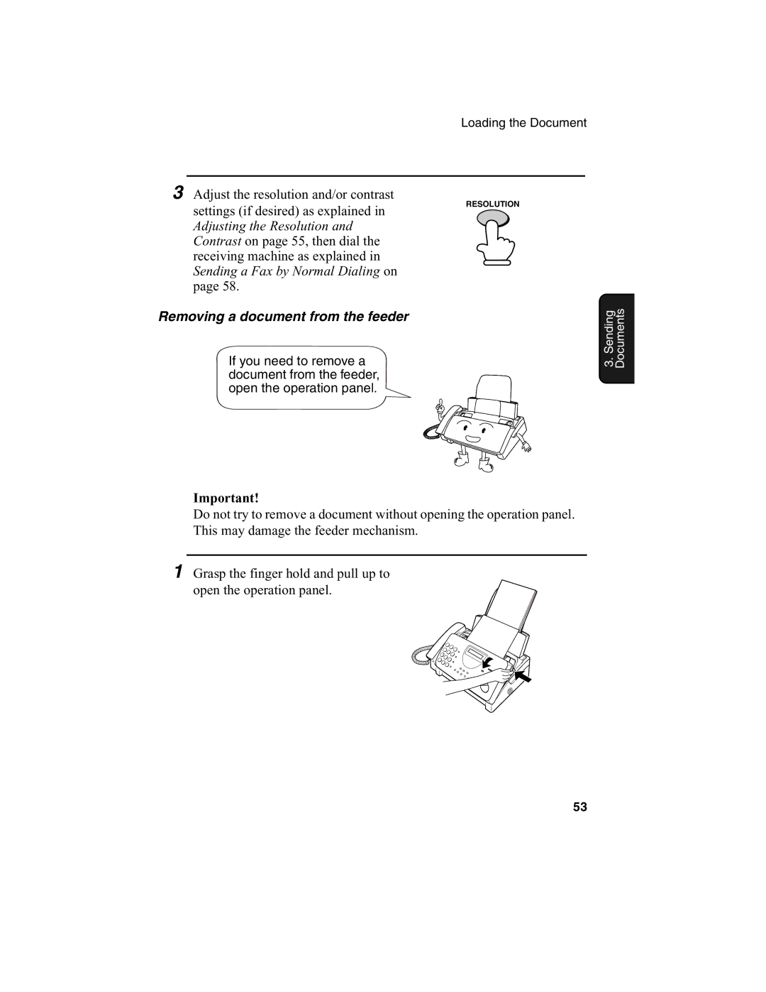 Sharp FO-775L manual Removing a document from the feeder 