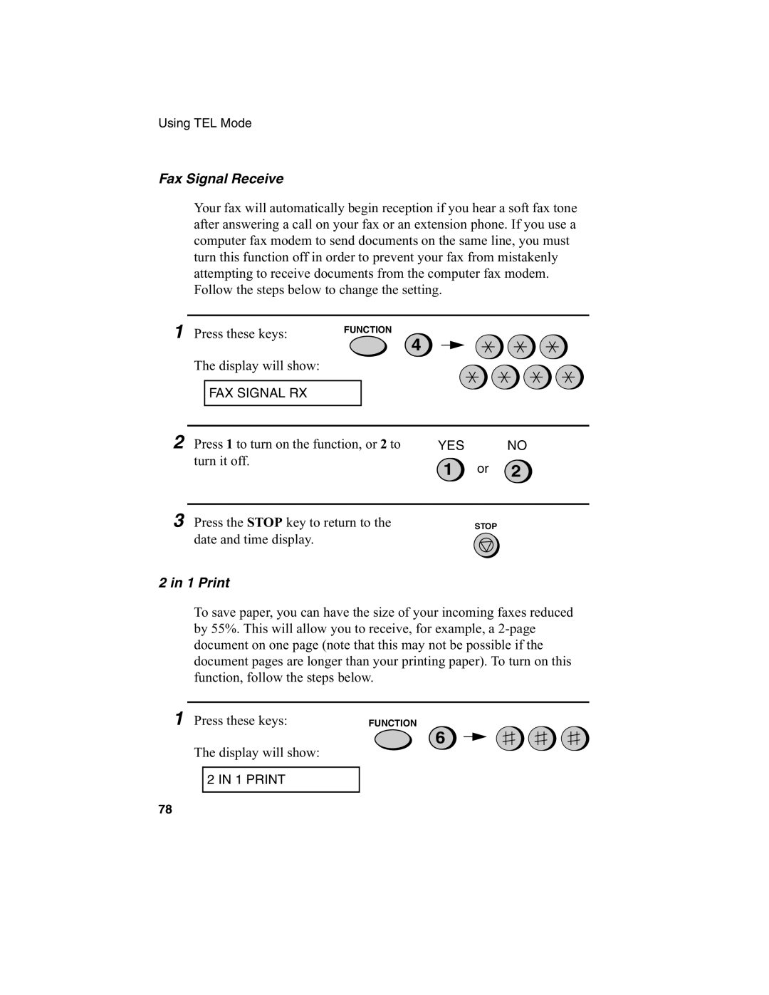 Sharp FO-775L manual Fax Signal Receive, Print 