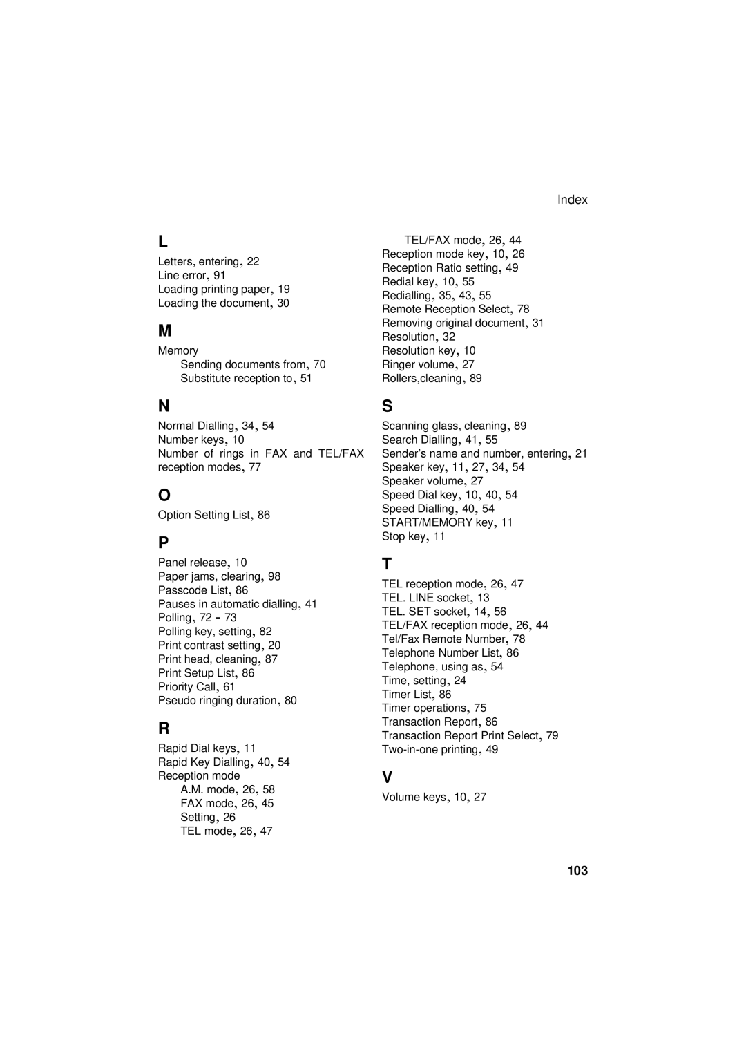 Sharp FO-781 operation manual 103 