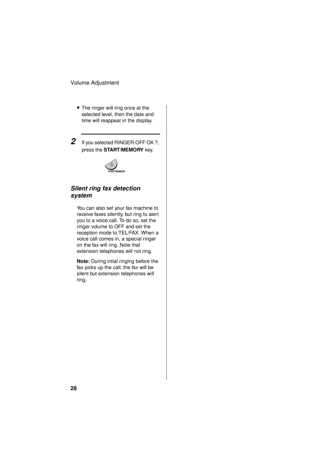 Sharp FO-781 operation manual Silent ring fax detection system 