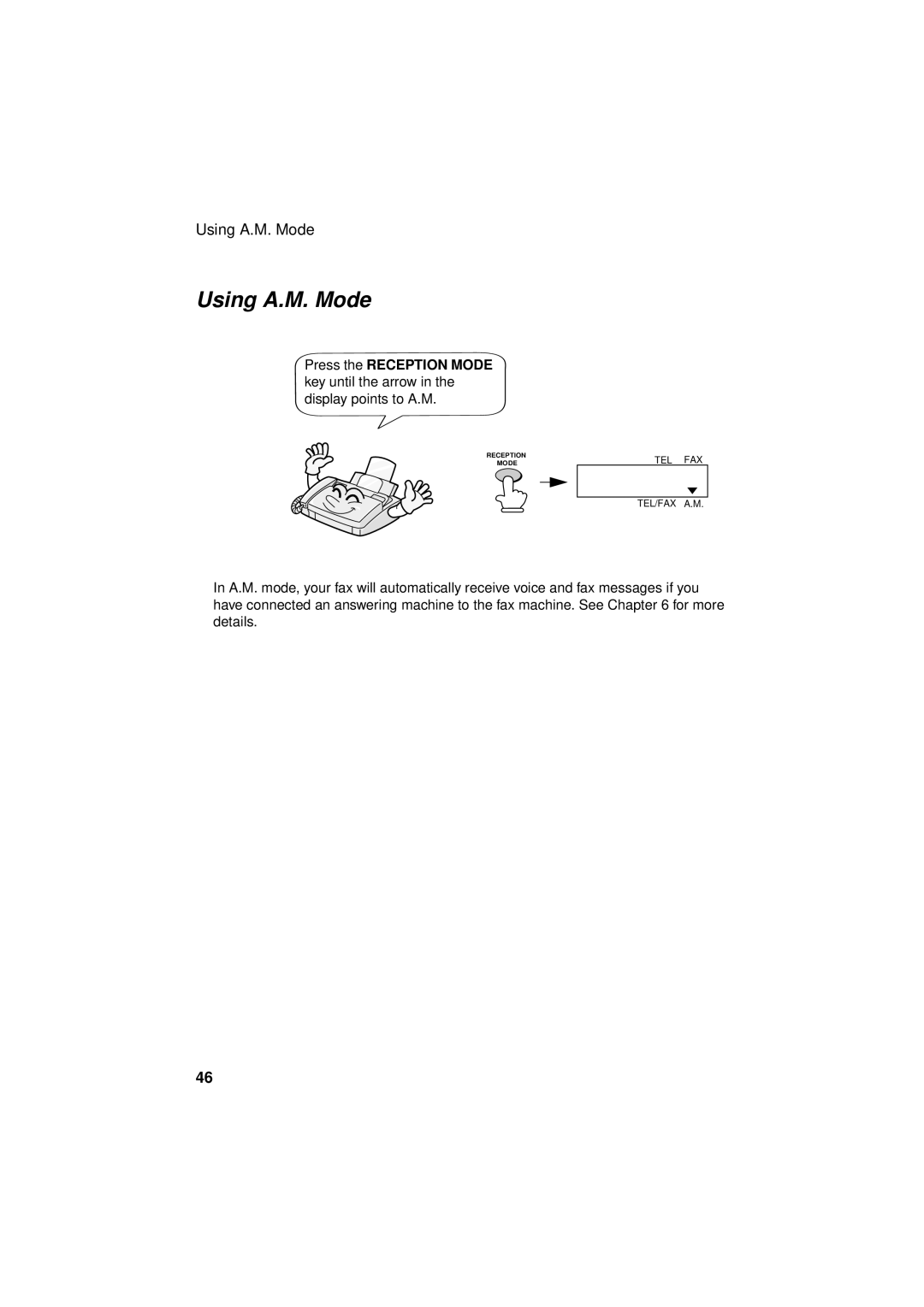 Sharp FO-781 operation manual Using A.M. Mode 