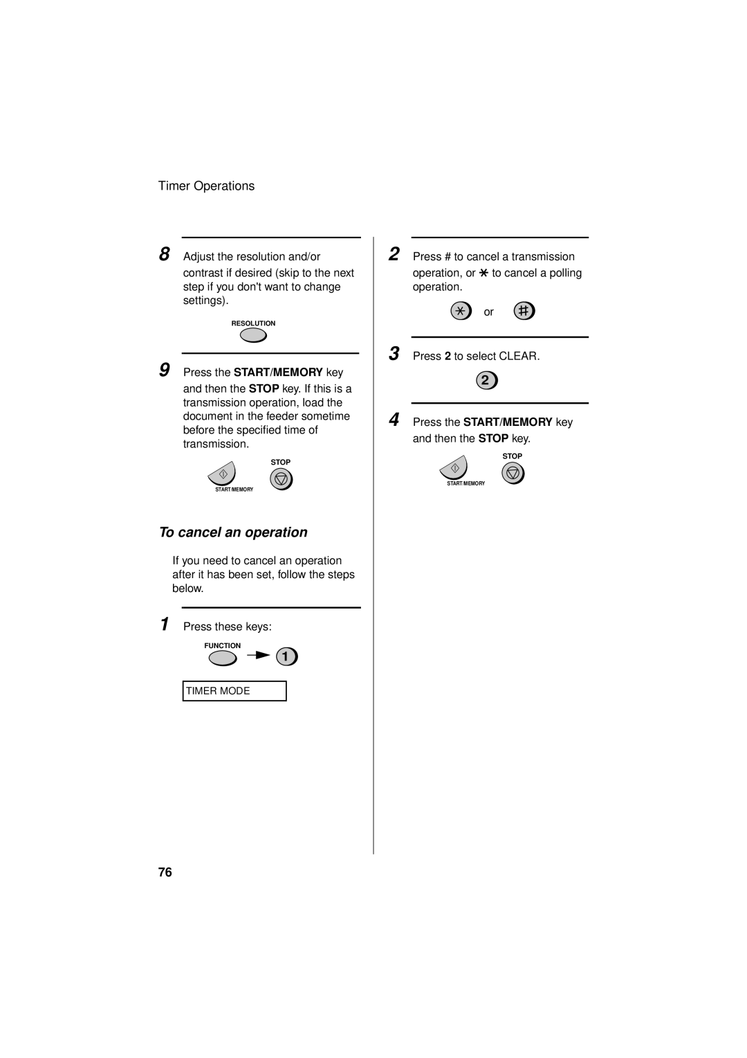 Sharp FO-781 operation manual To cancel an operation 