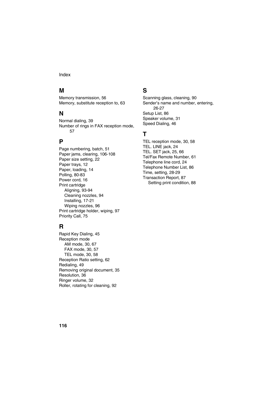 Sharp FO-B1600 operation manual 116 