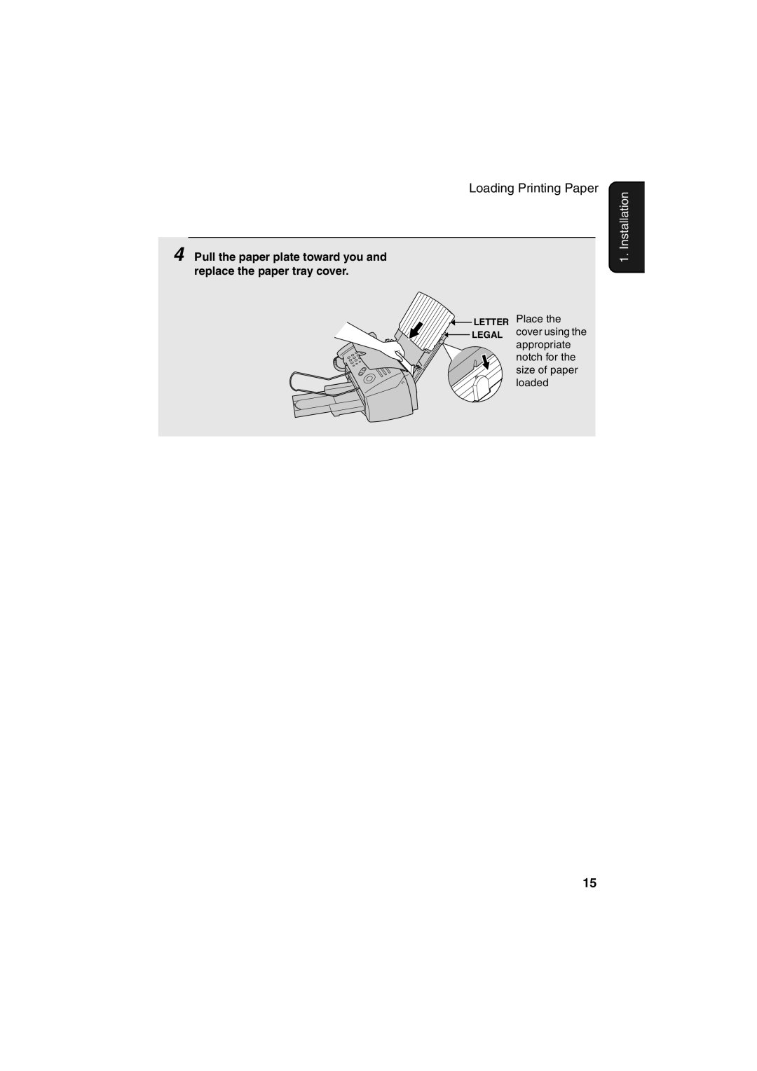 Sharp FO-B1600 operation manual Place 