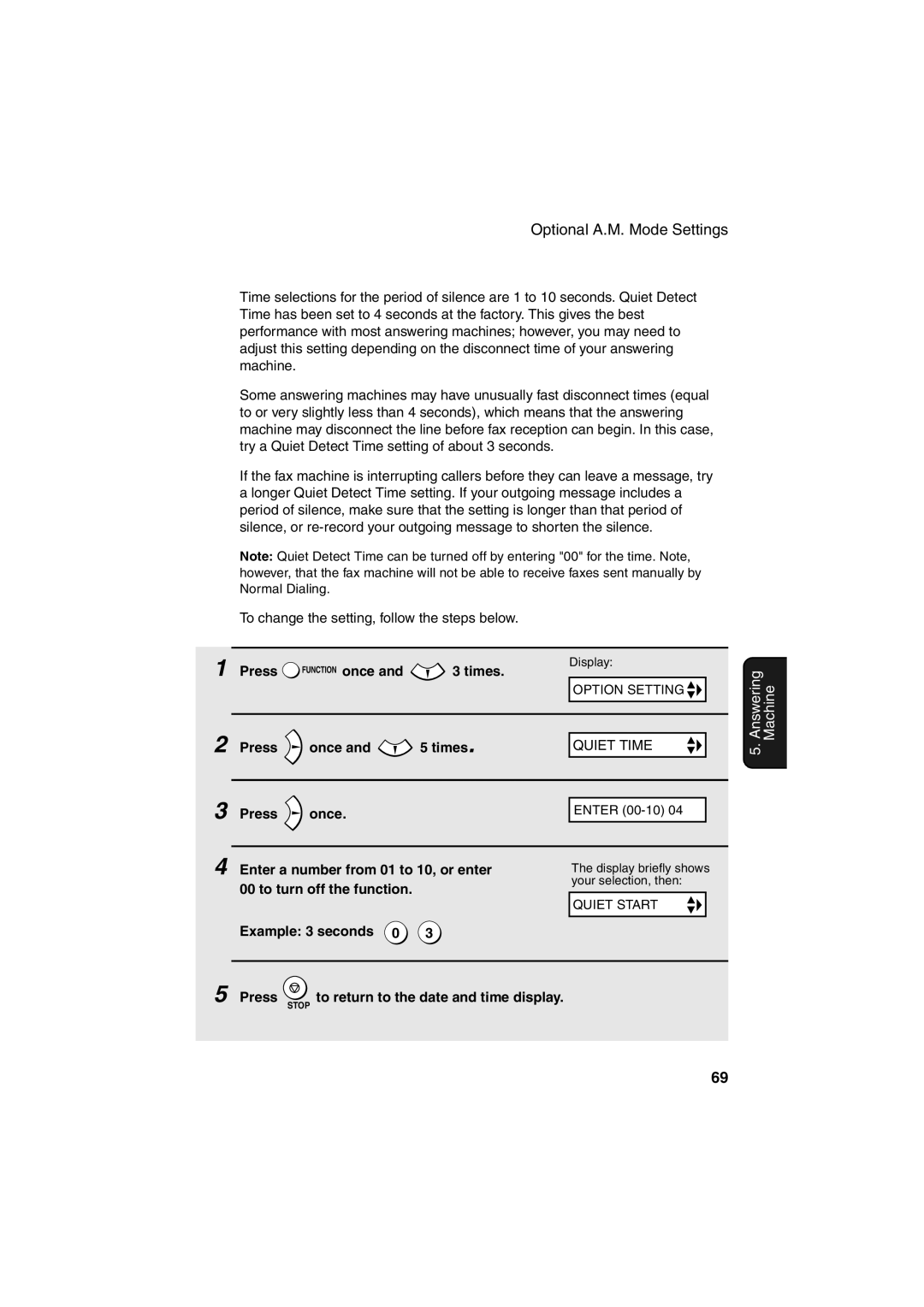 Sharp FO-B1600 operation manual Enter a number from 01 to 10, or enter, To turn off the function 