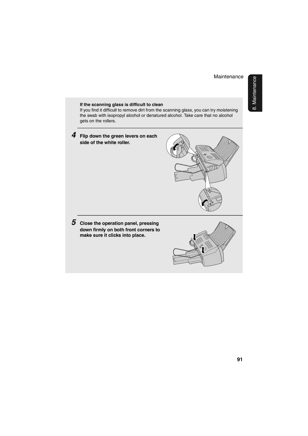 Sharp FO-B1600 operation manual Maintenance 