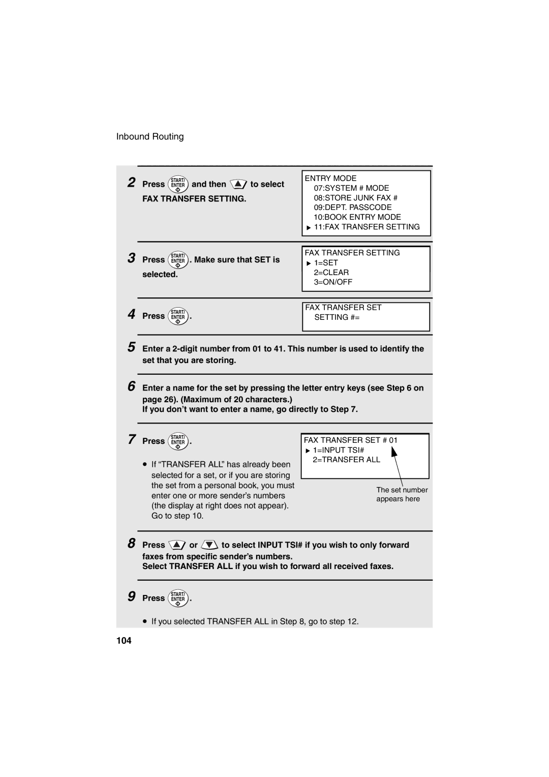 Sharp FO-DC500 operation manual 104, Then To select 