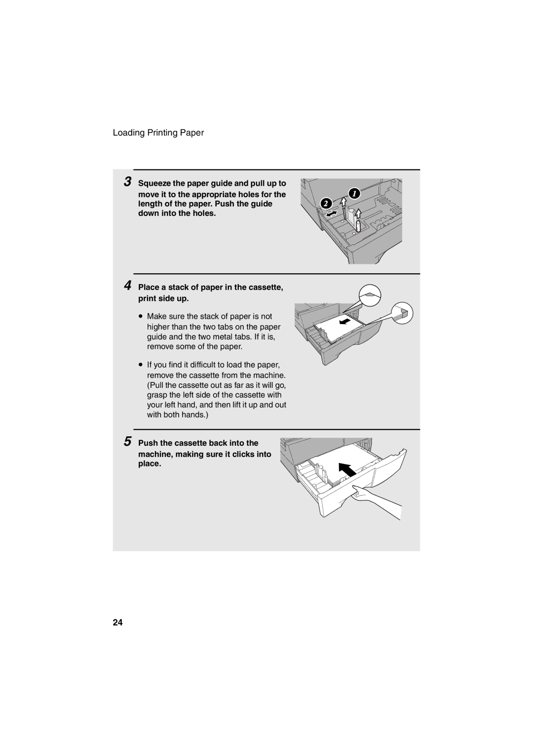 Sharp FO-DC500 operation manual Loading Printing Paper 