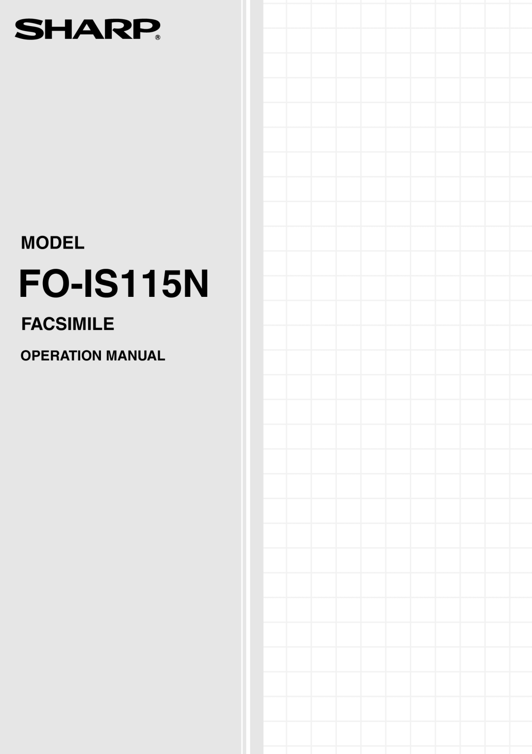 Sharp FO-IS115N operation manual Model, Facsimile 