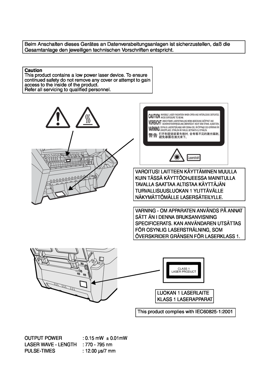 Sharp FO-IS115N operation manual Varoitus! Laitteen Käyttäminen Muulla 