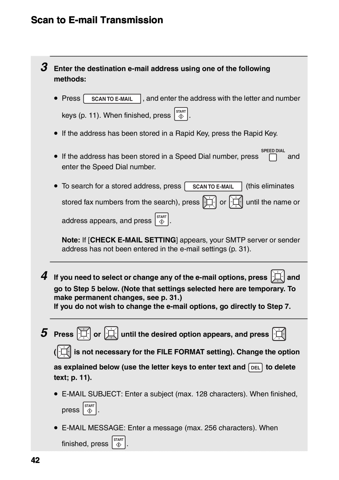 Sharp FO-IS115N operation manual Enter the destination e-mail address using one of the following 