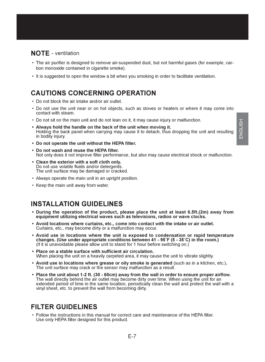 Sharp FP-A28C, FP-A28U operation manual Installation Guidelines, Place on a stable surface with sufficient air circulation 