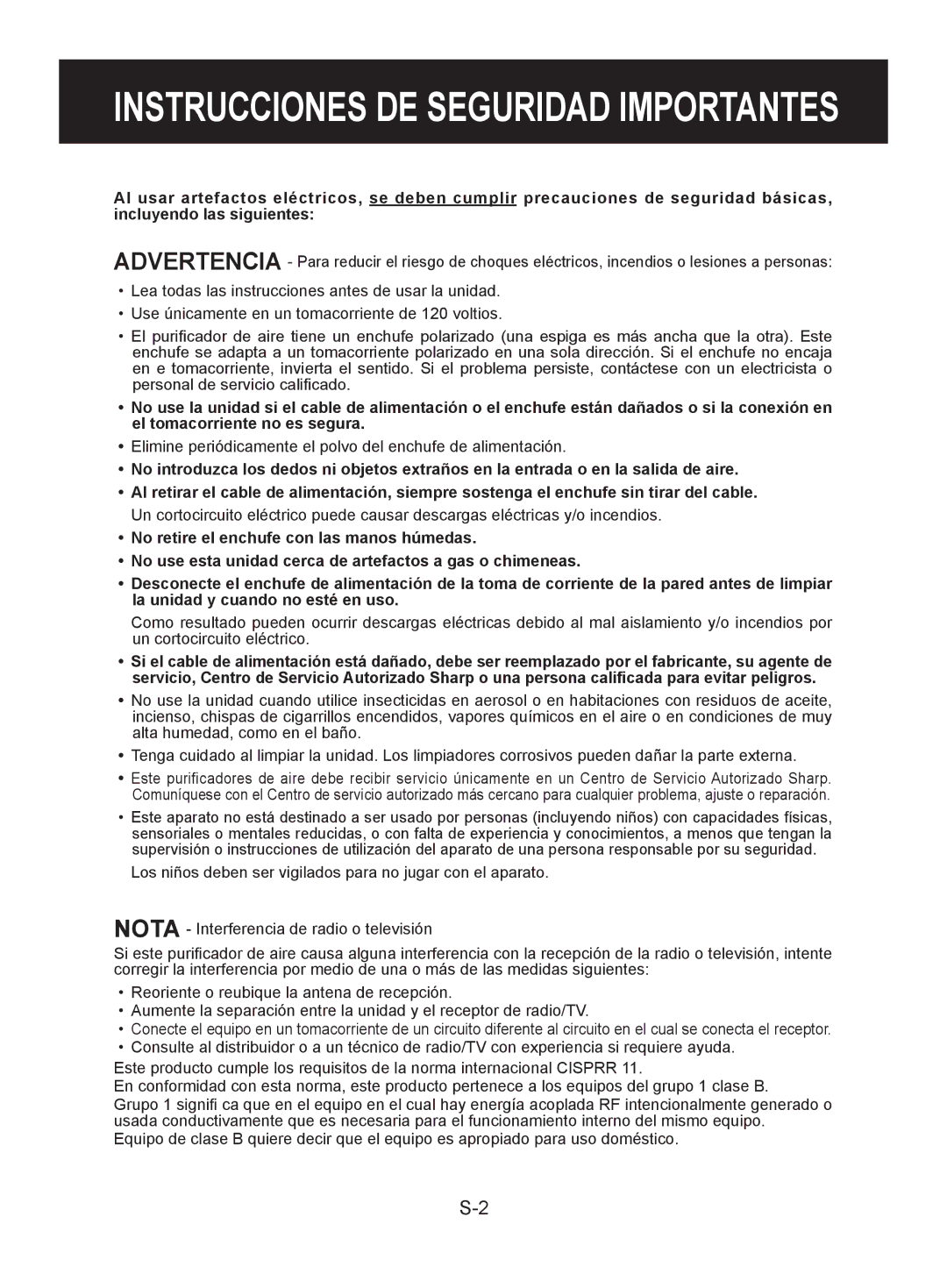 Sharp FP-A40UW, FP-A40C operation manual Instrucciones DE Seguridad Importantes 