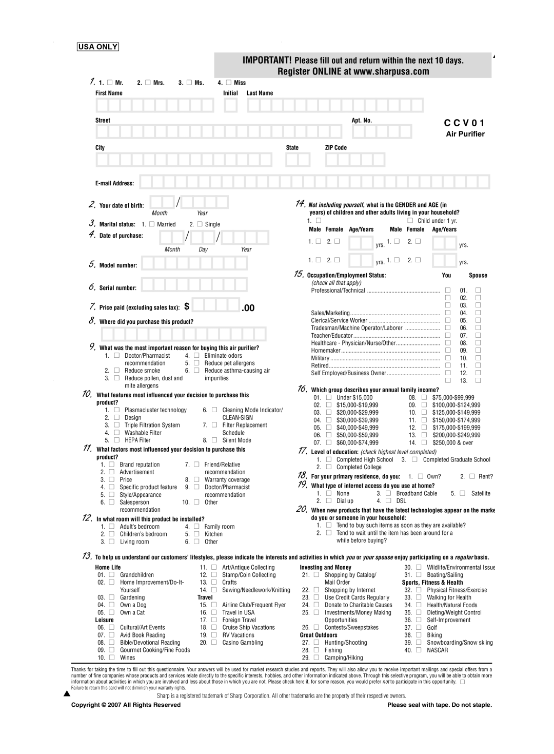 Sharp FP-A40UW, FP-A40C operation manual  