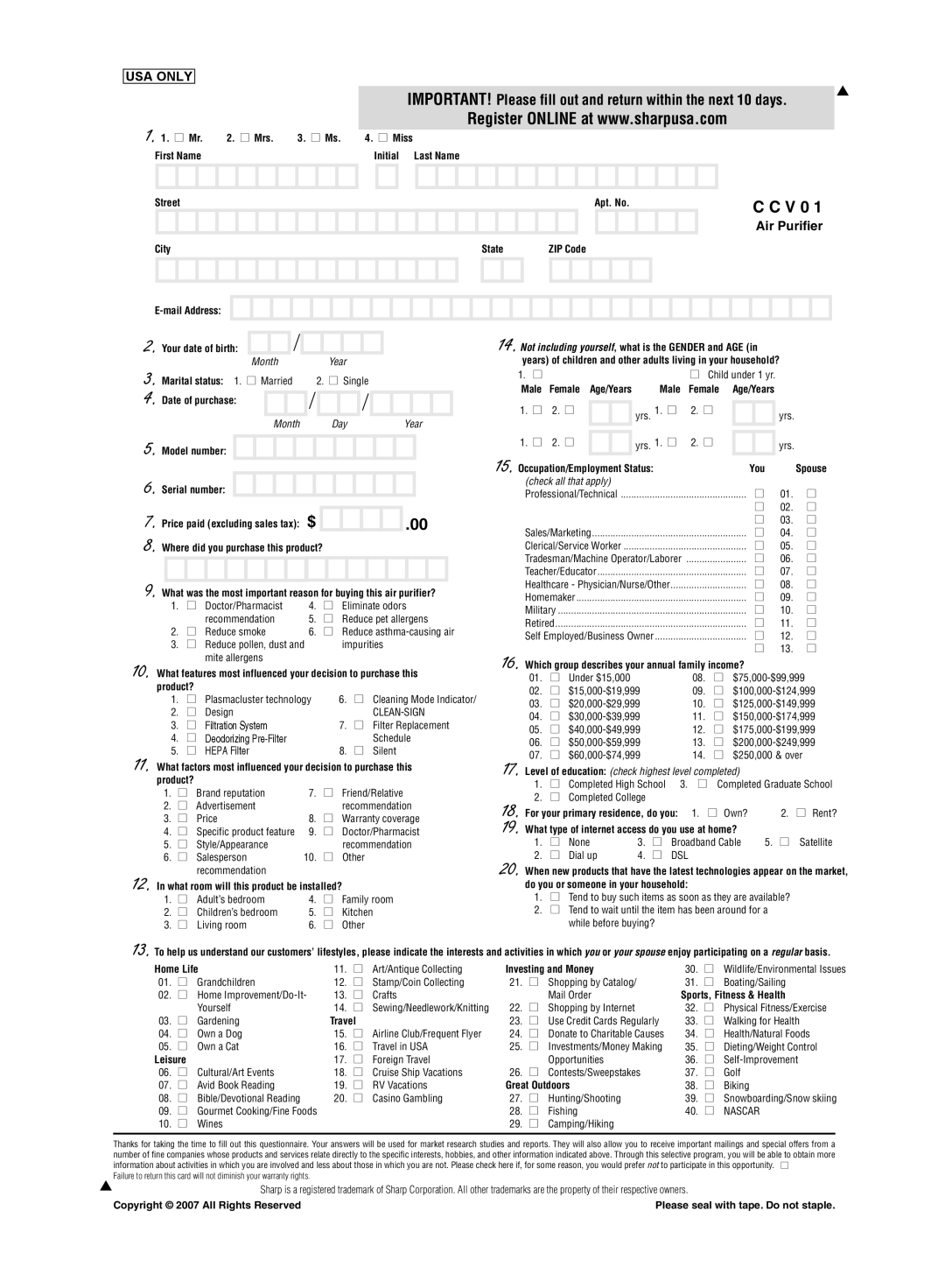 Sharp FP-A60U, FP-A80UW operation manual V 0 