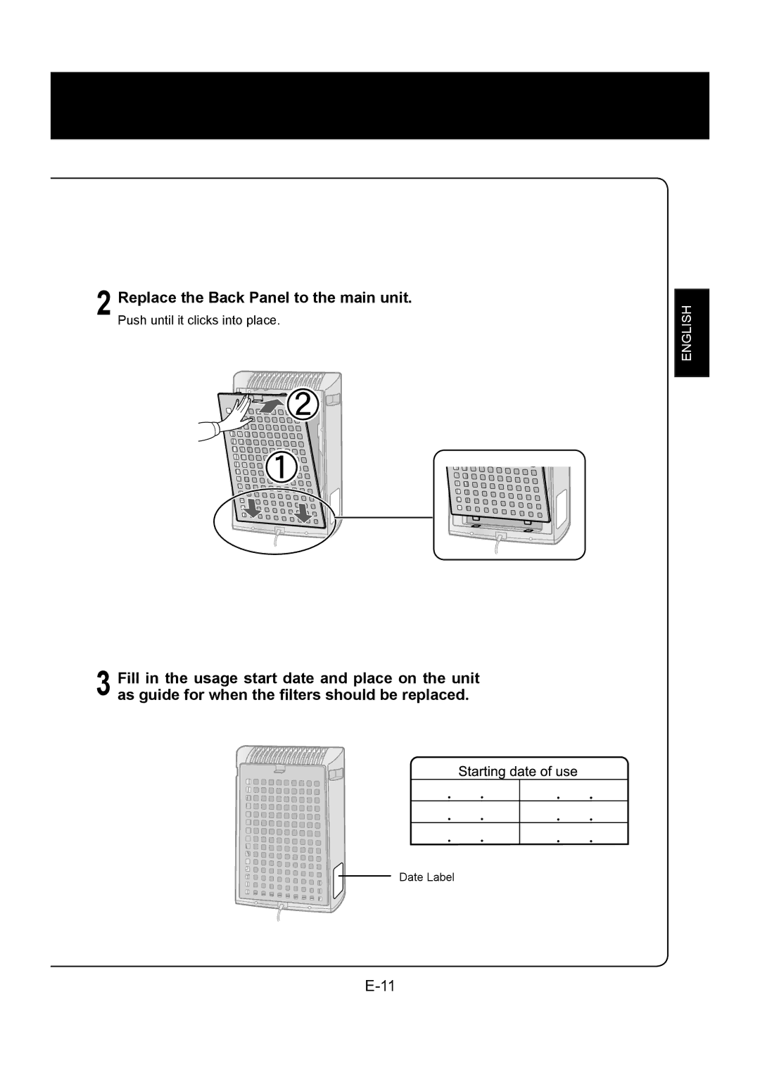 Sharp FP-P30U operation manual Date Label 