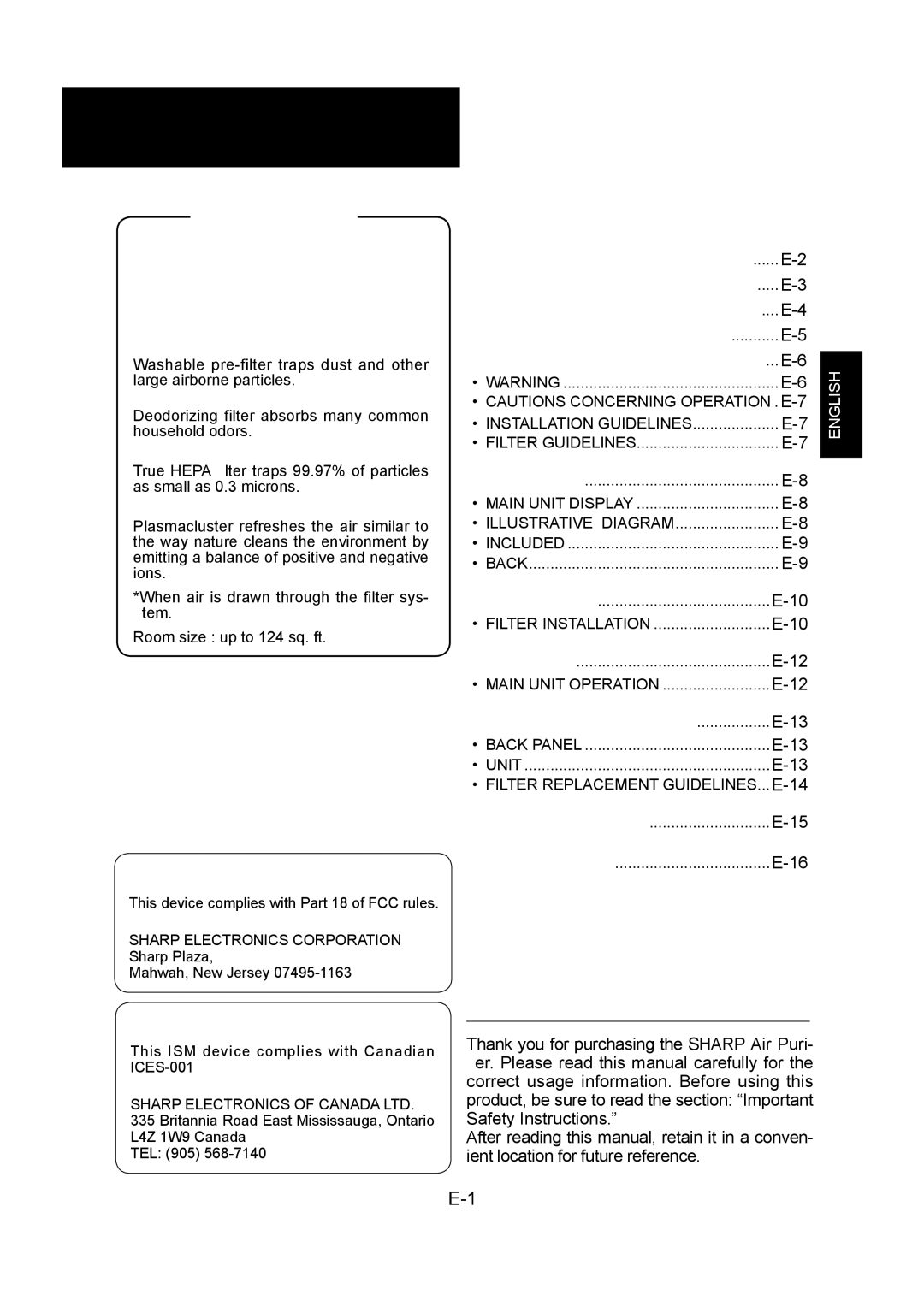 Sharp FP-P30U operation manual English 