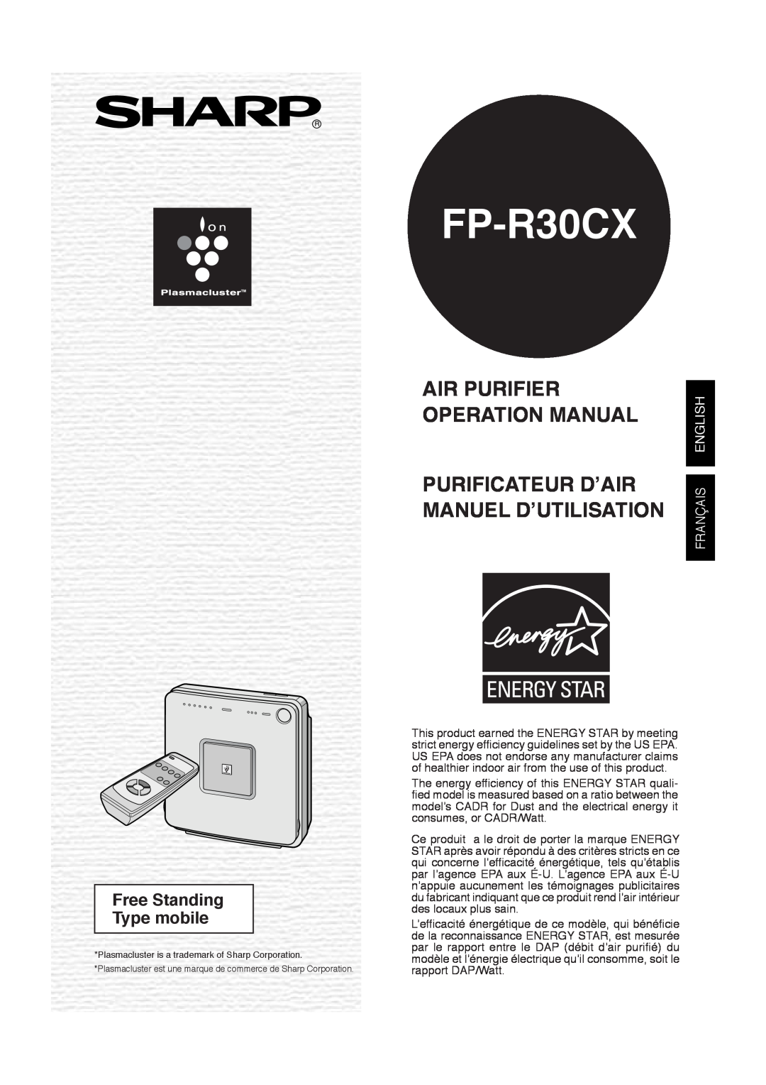 Sharp FP-R30CX operation manual Manuel D’Utilisation 