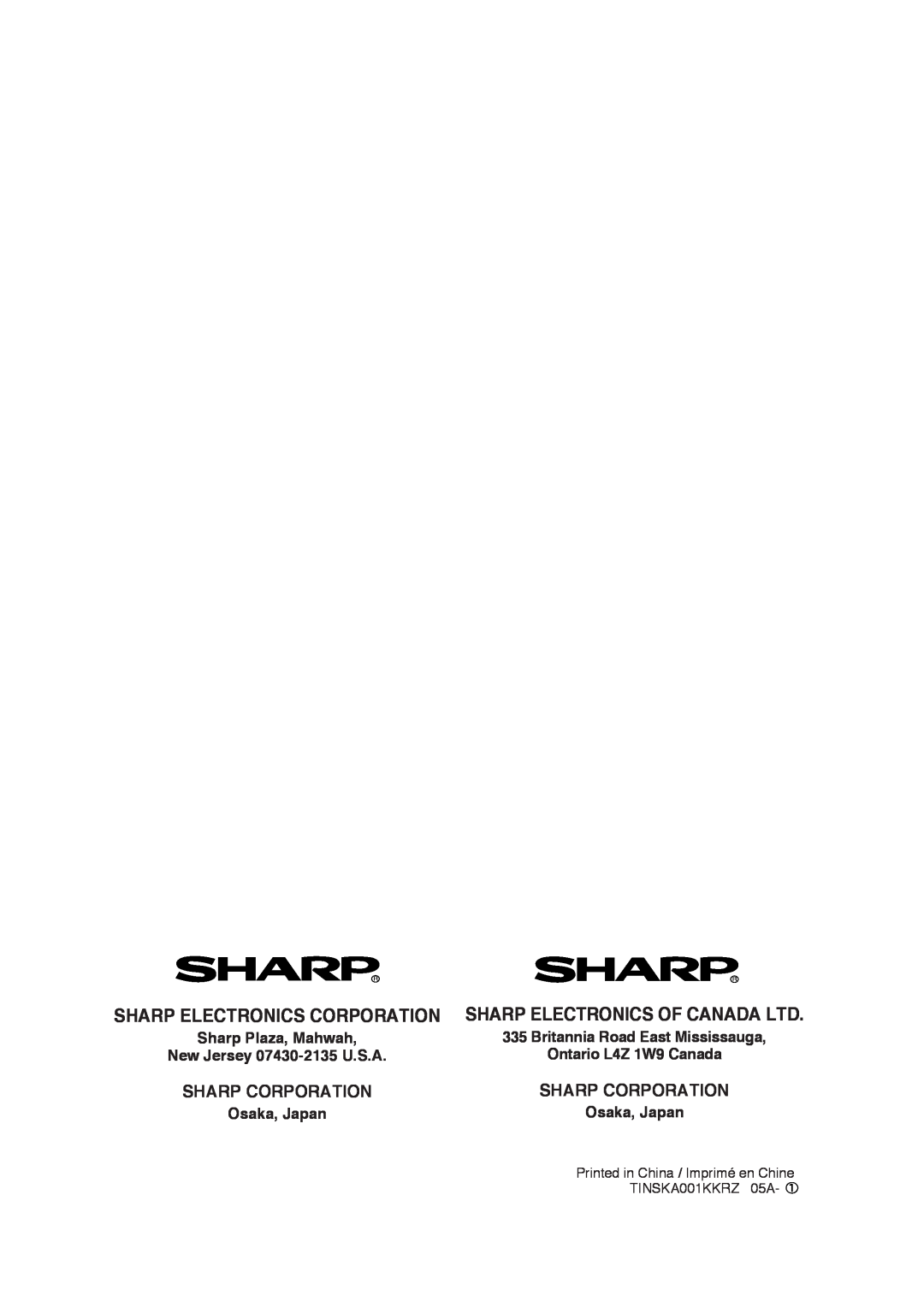 Sharp FP-R30CX operation manual Sharp Electronics Corporation 