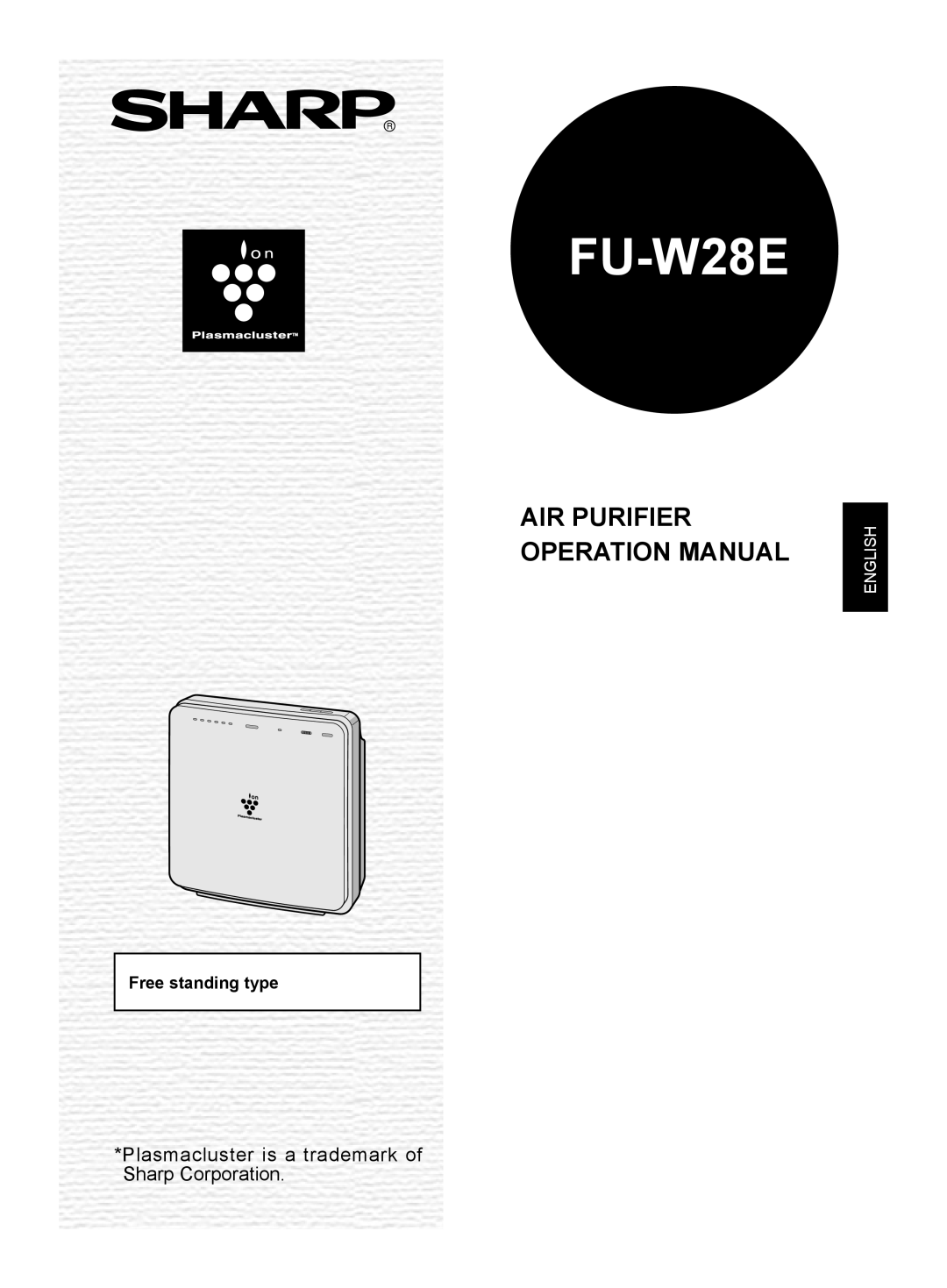 Sharp FU-W28E operation manual Воздухоочиститель, Руководство По, Эксплуатации, Air Purifier, Operation Manual, Deutsch 