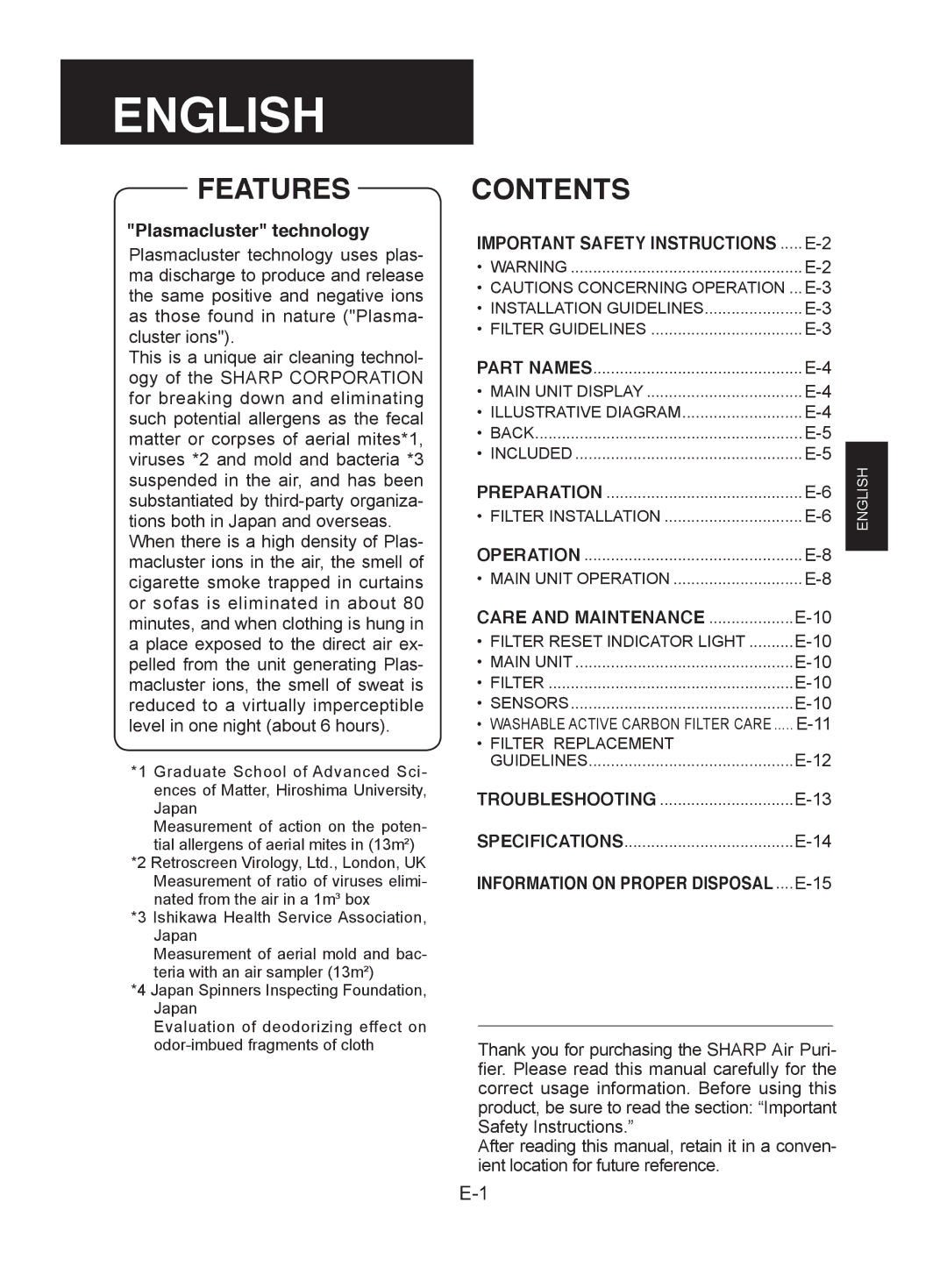 Sharp FU-W53E, FU-W43E operation manual English 