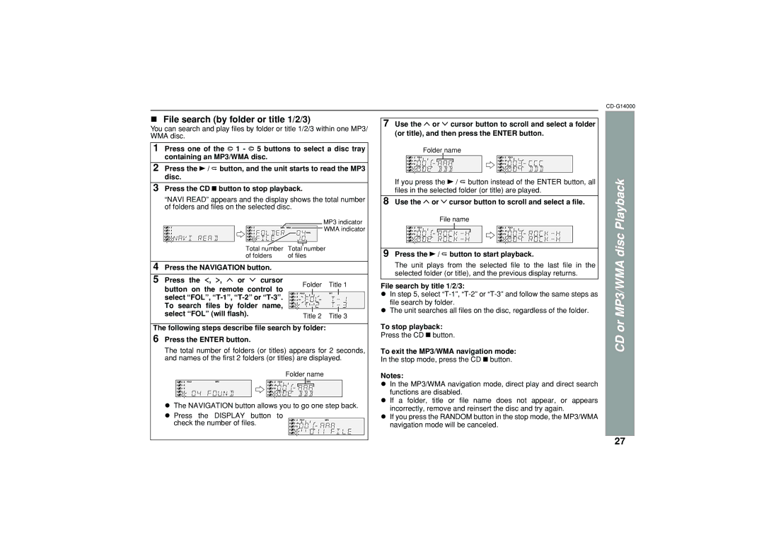 Sharp G14000 operation manual File search by folder or title 1/2/3 