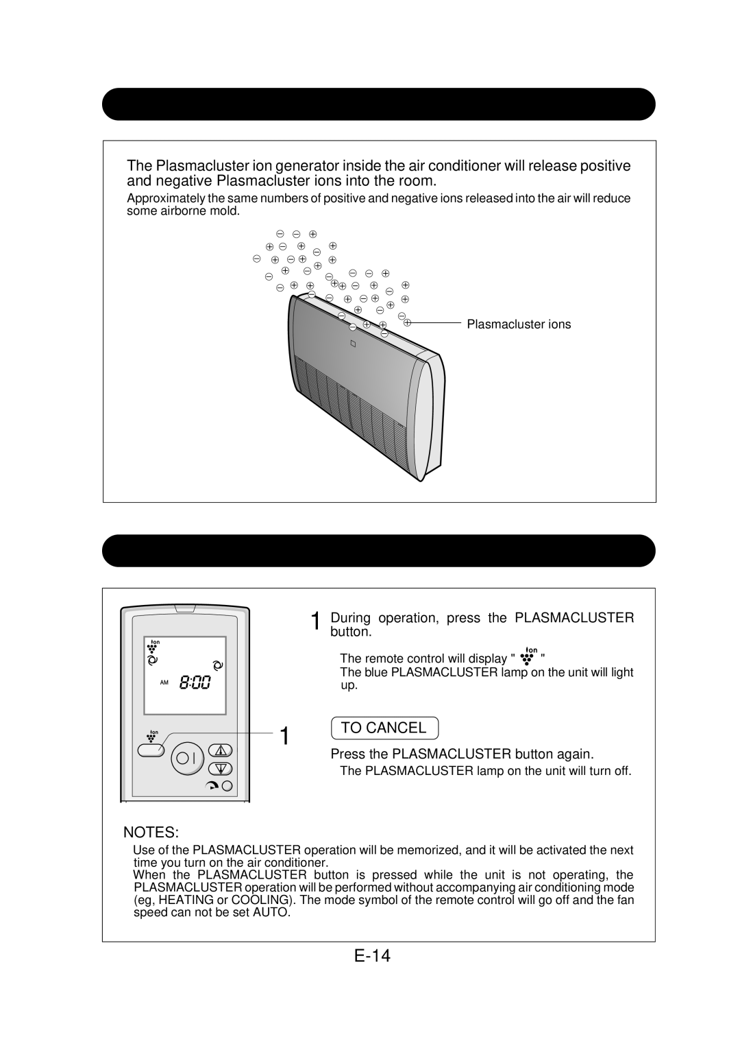 Sharp GS-XP18FR, GS-XP07FR, GS-XP09FR Tips about Plasmacluster Operation, Duringbutton. operation, press the Plasmacluster 