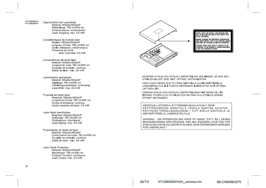 Sharp HT-CN400DVH operation manual 0110 0306 