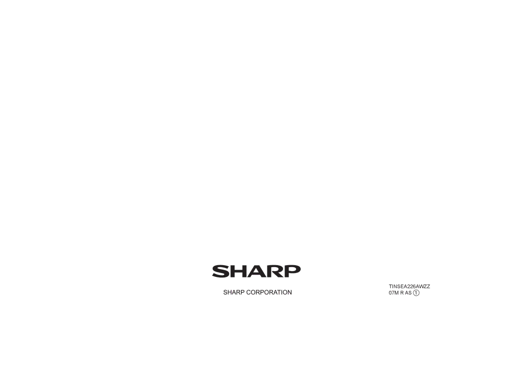 Sharp HT-DV40H, HT-DV50H operation manual TINSEA226AWZZ 07M R AS 