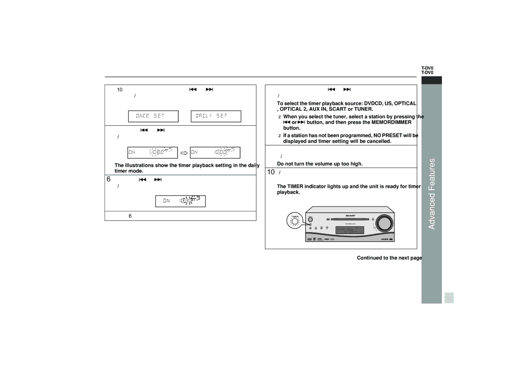 Sharp HT-DV40H operation manual Do not turn the volume up too high 