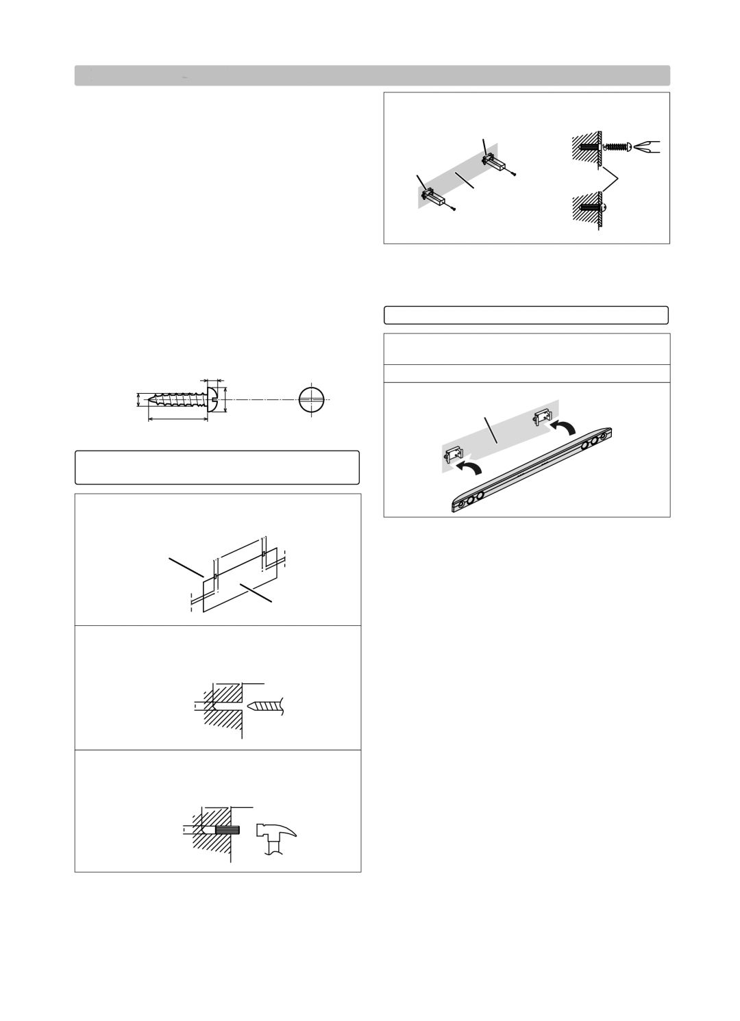 Sharp HT-SB602 Sound bar preparation, To mount the sound bar on the wall,  Driving screws,  Installing the sound bar 