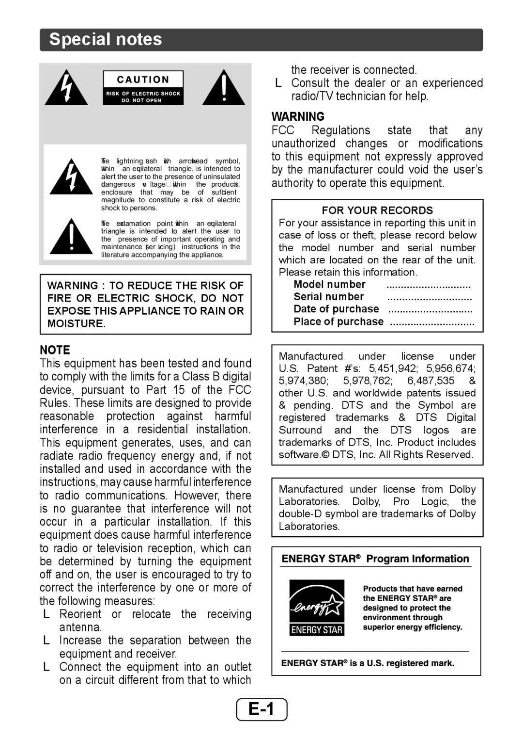 Sharp HTSB350 operation manual Special notes, Receiver is connected 