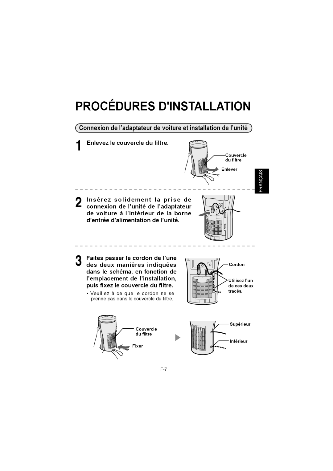 Sharp IG-BC2UB manuel dutilisation Procédures Dinstallation 